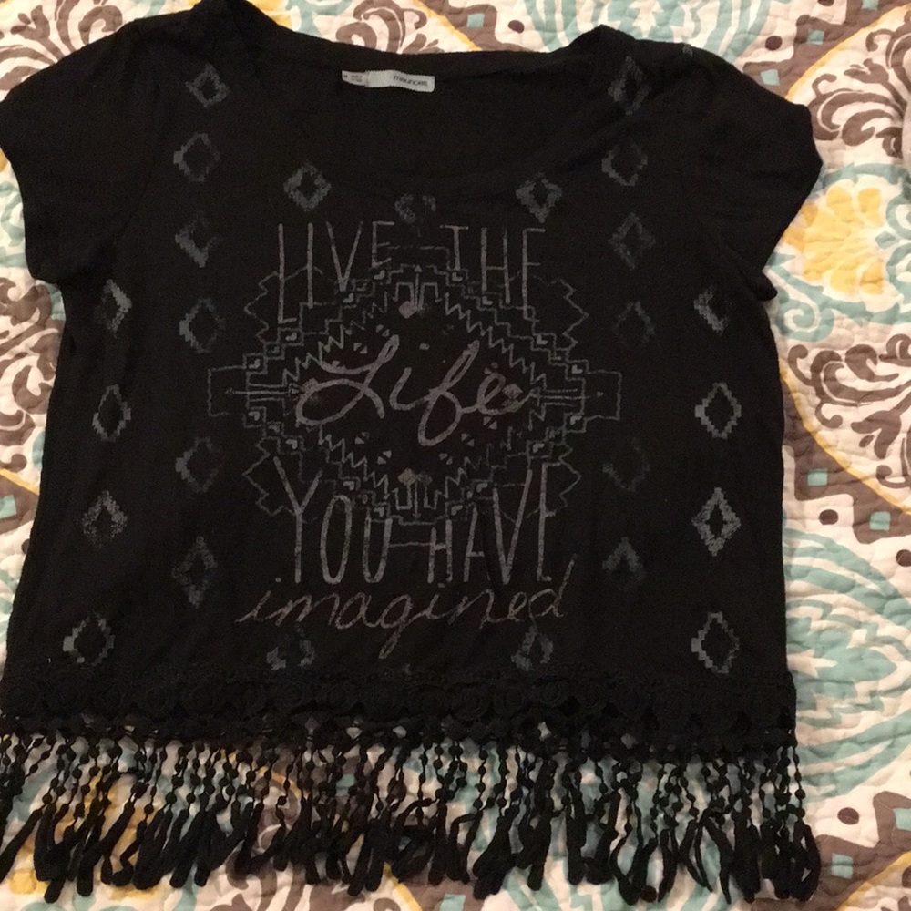 NWOT Maurice top with fringe hem.